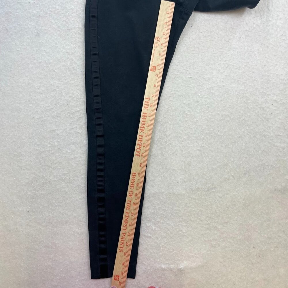 Polo Ralph Lauren Women's Black Tuxedo Stripe Leggings Side Zip Pants Size 6 - Picture 5 of 5